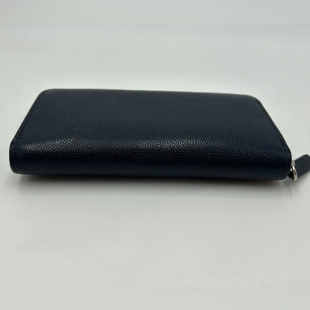 (SOLD) Chanel Medium Blue Leather Zip Wallet (2760****) - Picture 3 of 14